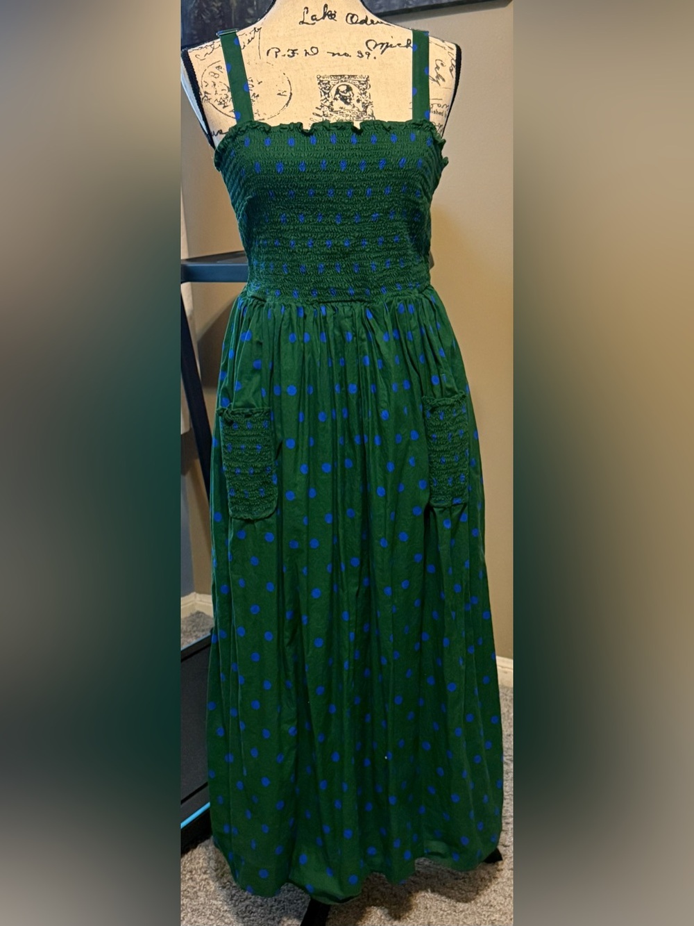 Green Polka Dot Maxi Skirt - Pinnacle By Shruti Sancheti designer